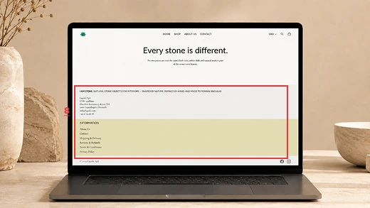 Heuristic finding 8 — footer usability