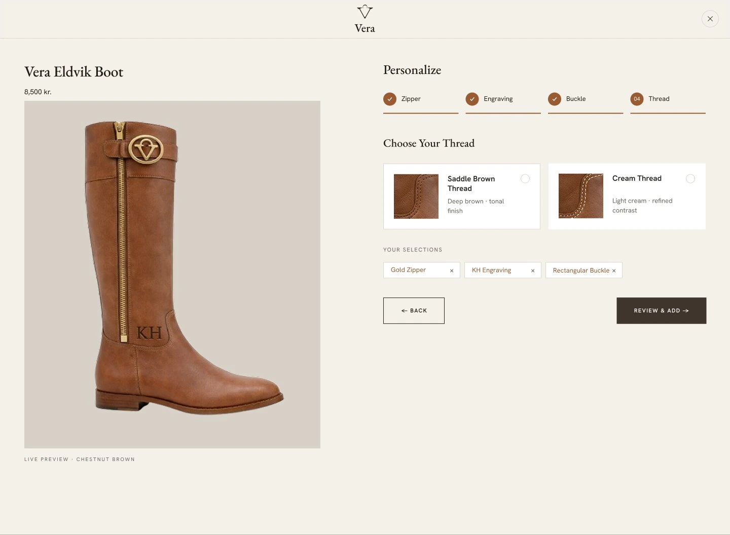 Personalization comparison 3: after.