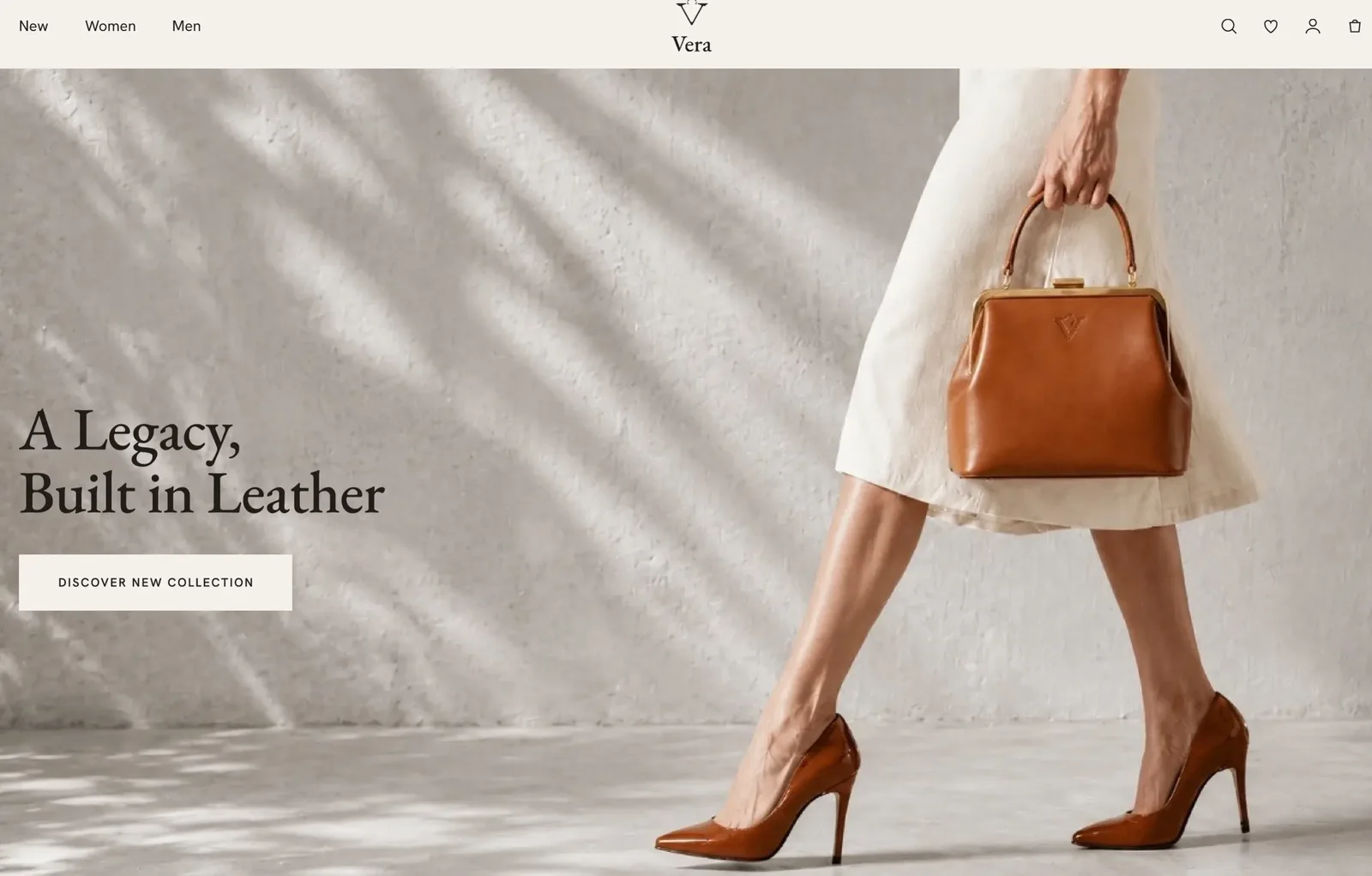 Selected homepage design with a single, static hero image.